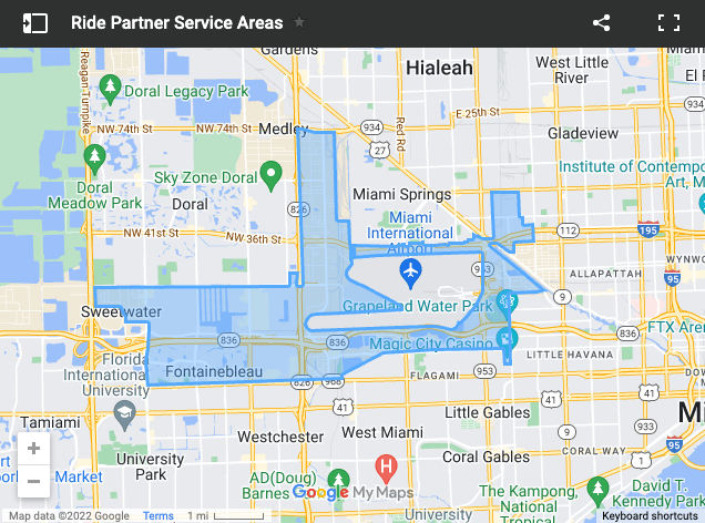 service area geofence for miami airport station uber voucher 